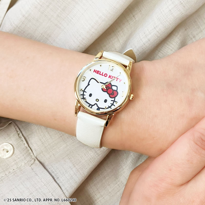 日本製 サンリオ 革ベルトウォッチ JR4D0001 ハローキティ