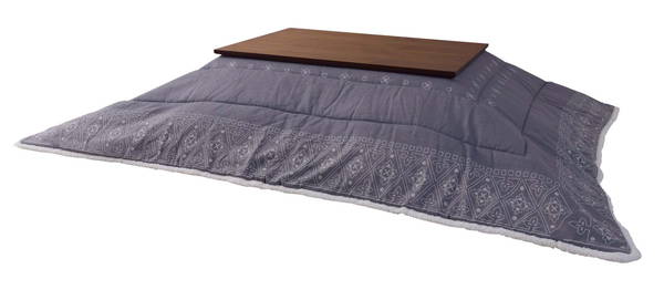 東谷 薄掛けコタツ布団 正方形 グレー 完成品 KK-237 AZUMAYA 薄掛け