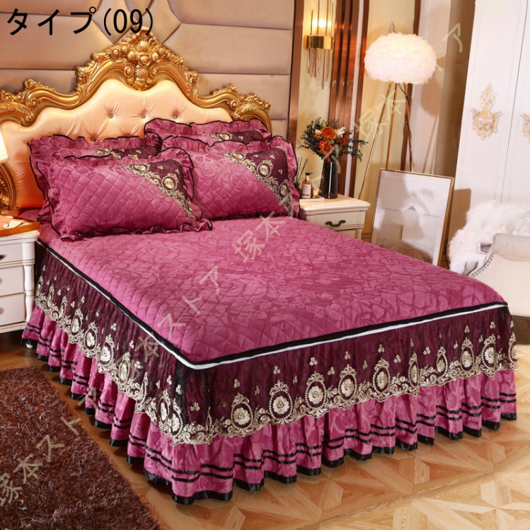 花柄 ベッドカバー ベッドスカート シングル セミダブル 掛ふとん