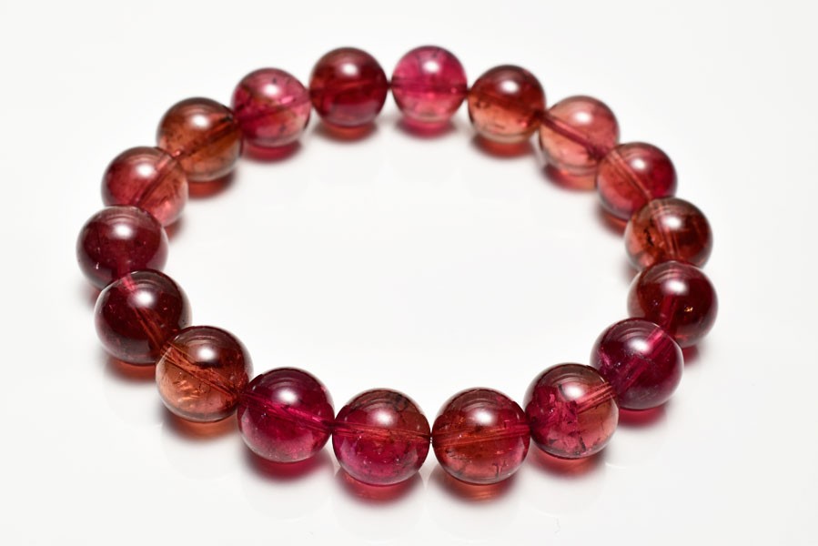 ルベライト トルマリン 最高級 (約11mm×18珠) ブレスレット レッド