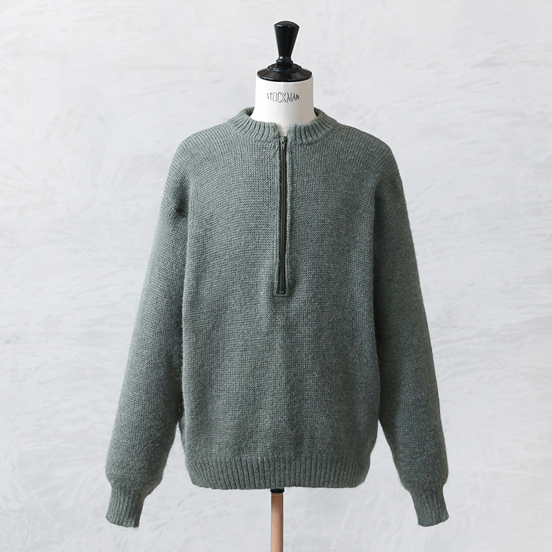 MILITARY（ミリタリー） 実物 USED スイス軍 M-74 ハーフジップ ウール