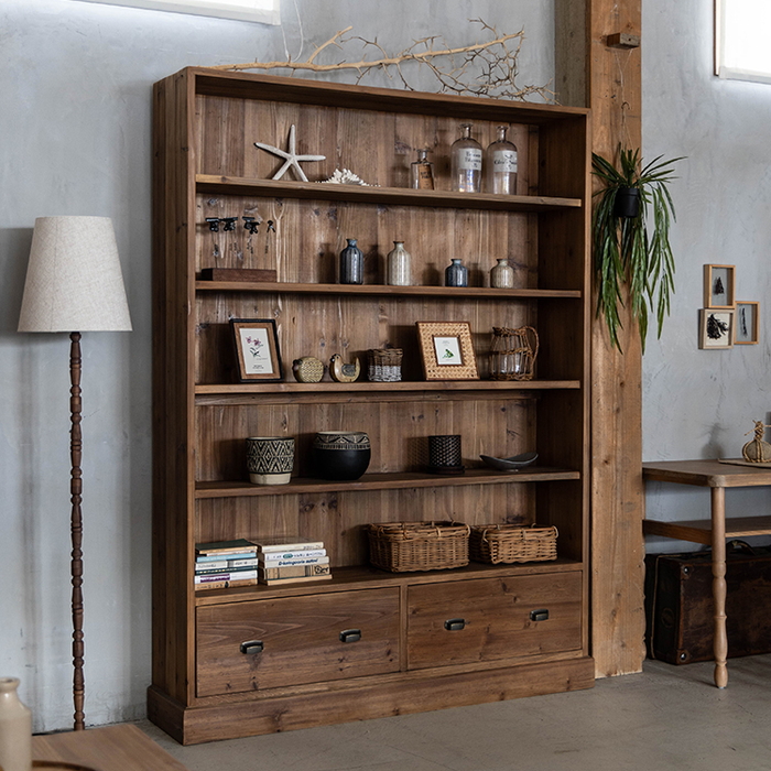 Rasia ブックシェルフ 本棚 書棚 木製 シェルフ 本入れ 杉古材