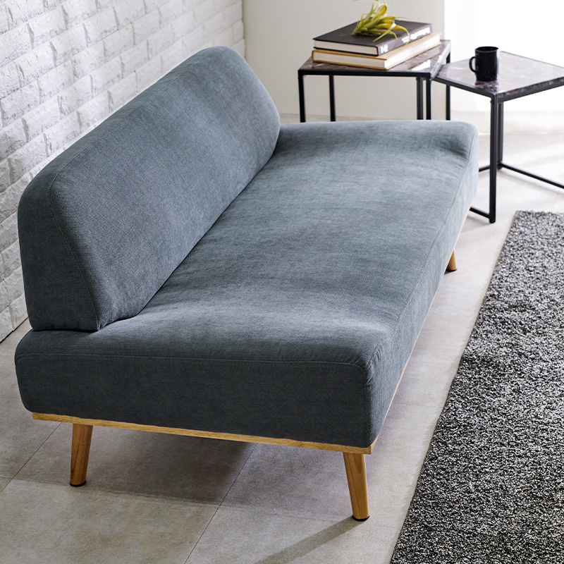 HAGiHARA（萩原） ソファ 幅135cm 2人掛け コンパクト アームレス ロー