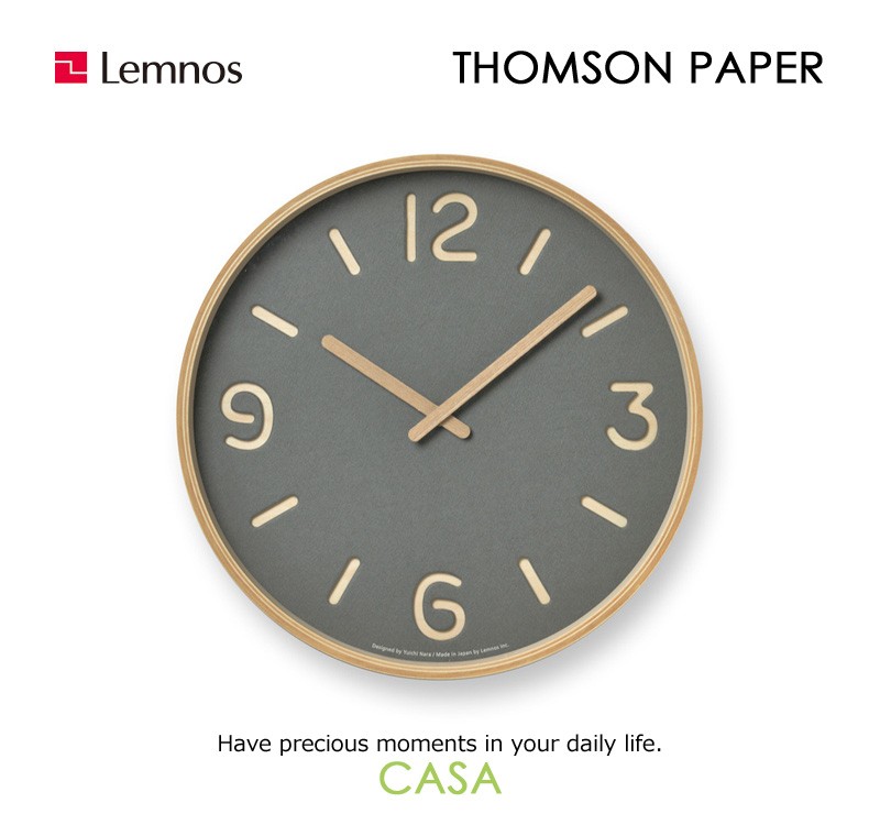 Lemnos（レムノス） 特典付 THOMSON PAPER(トムソンペーパー) 掛け時計