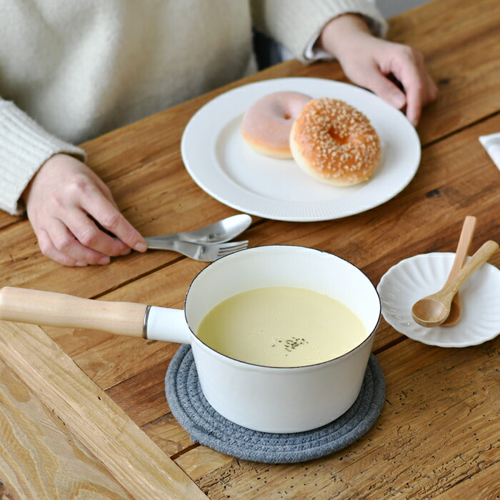 ミルクパン ホーロー 15cm 琺瑯 かわいい 耐久性 ガス専用 調理器具