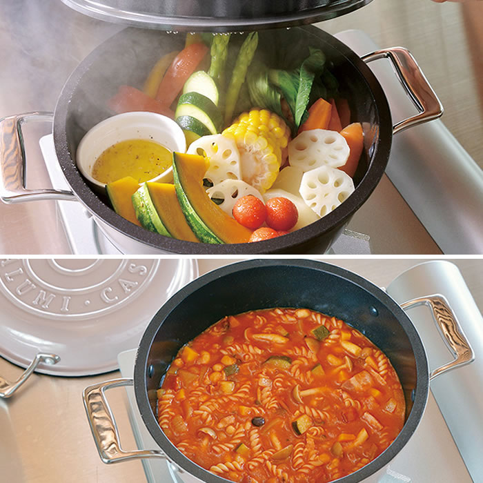 北陸アルミニウム HAMON 鍋 21cm ih 煮込み 両手鍋 煮る 無水調理