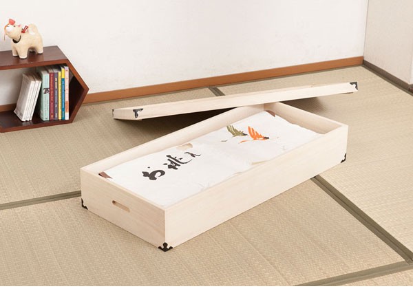 桐衣装ケース 桐衣装箱 1段 幅91cm 高さ17cm 桐製収納ケース 桐タンス