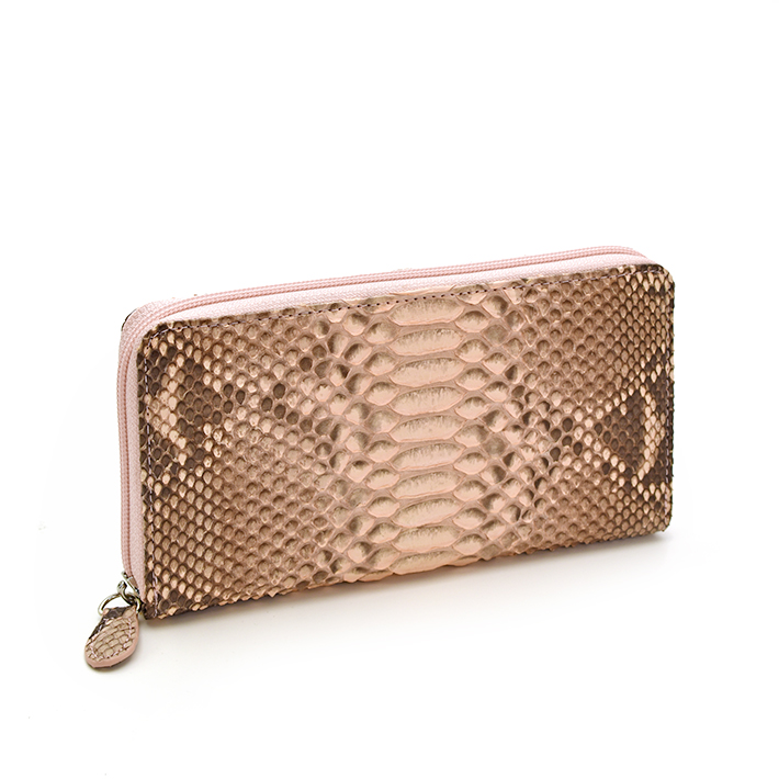 パイソン ラウンドファスナー長財布 財布 本革 レザー ヘビ革 蛇革