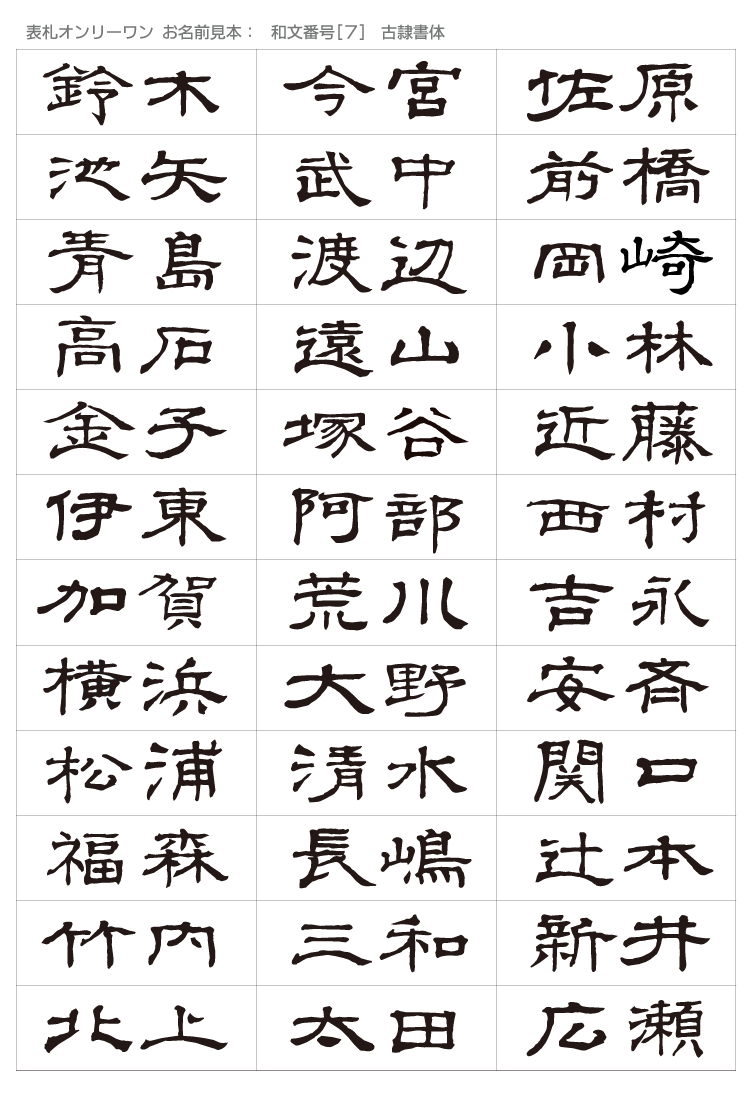 表札オンリーワン