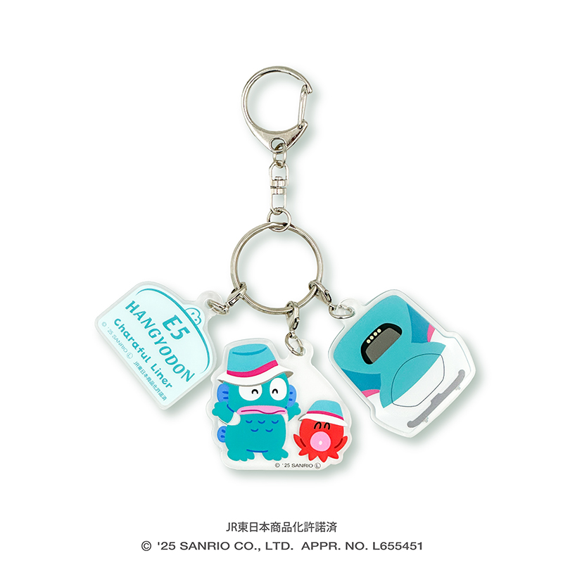 サンリオキャラクターズ 3連アクリルキーホルダー （ハンギョドン×E5