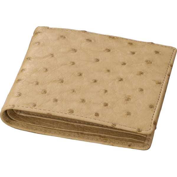 紳士用オーストリッチ財布ベージュ | シャディギフトモール