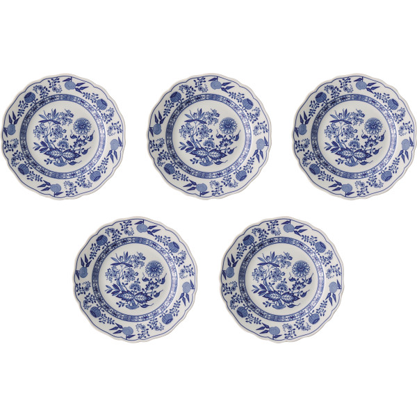 フッチェンロイター ブルーオニオン プレート5枚セット | シャディ