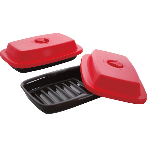 ケデップ マイクロウェーブヒートプレート2個セットレッド | シャディ