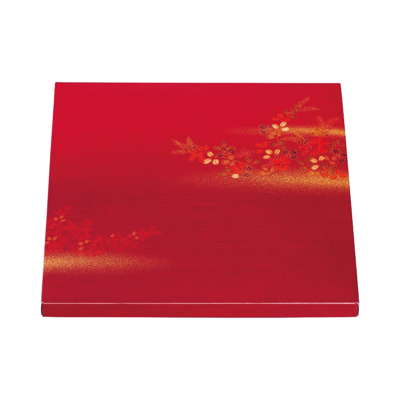 北原産業 紙ボックス二段弁当容器 70-70 朱染 睦月／八重山セット SHU