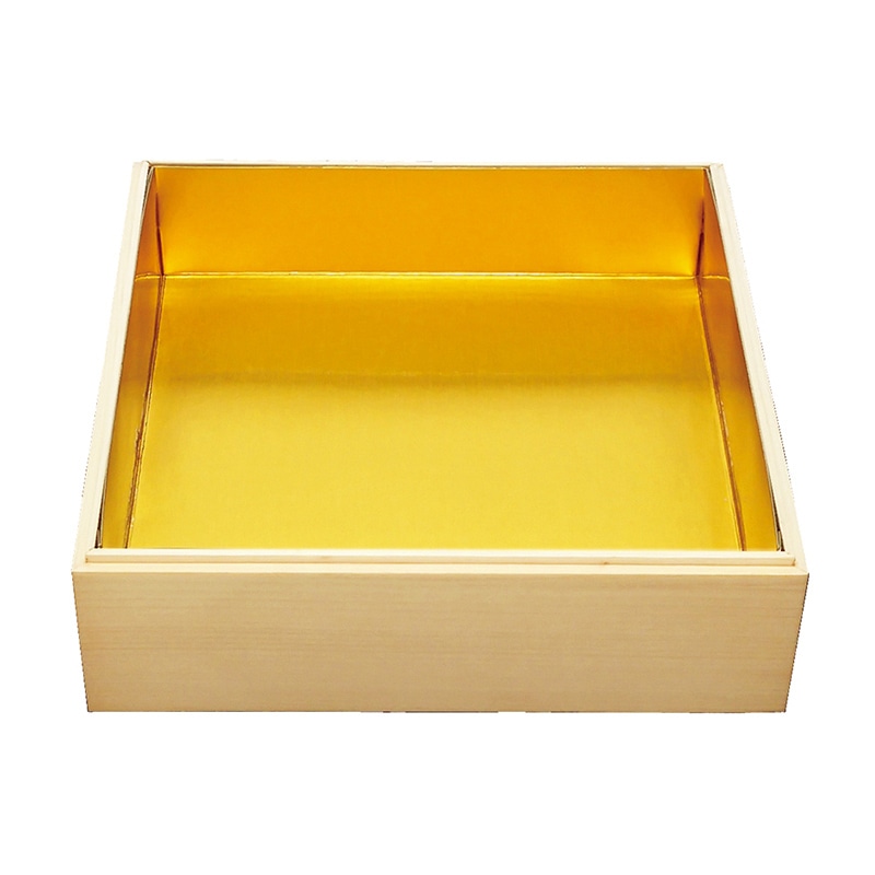 神堂 白木重箱 上段 金台紙付 6.5寸 1個（ご注文単位1個）【直送品