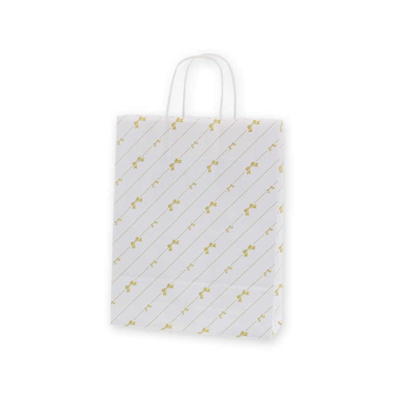 HEIKO 紙袋 25チャームバッグ 25CB MS1 ニューリボン 金 50枚/袋