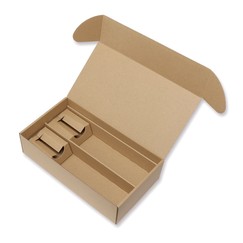 HEIKO 箱 ナチュラルボックス Z-25 ワイン2本用(台紙付) 10枚/袋