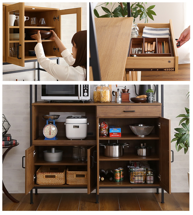 ヴィンテージワイド食器棚120cm幅！ | 北欧家具通販店Sotao