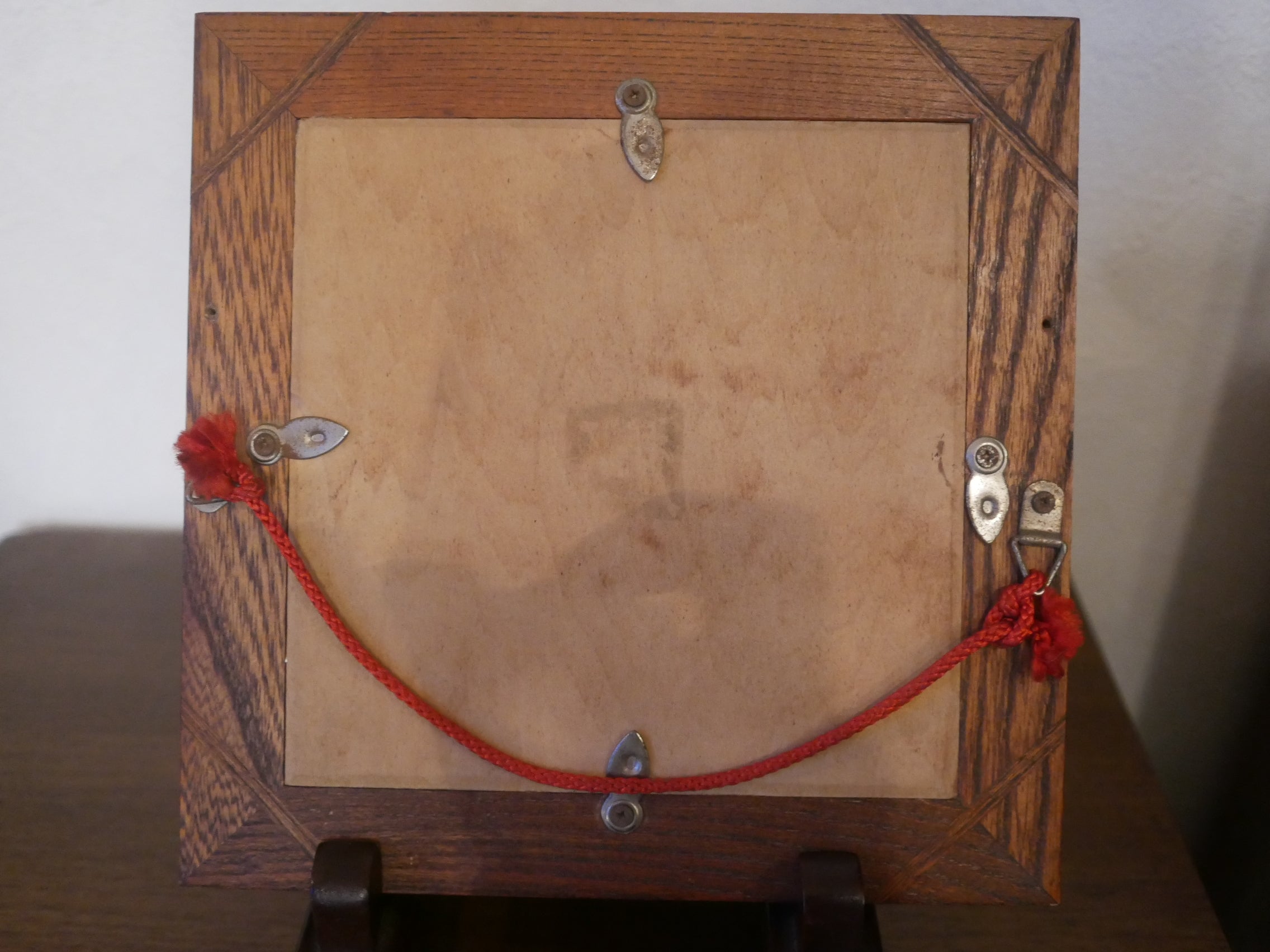 舩木研兒【鹿】スリップウェア 陶板 額入り フォークアート