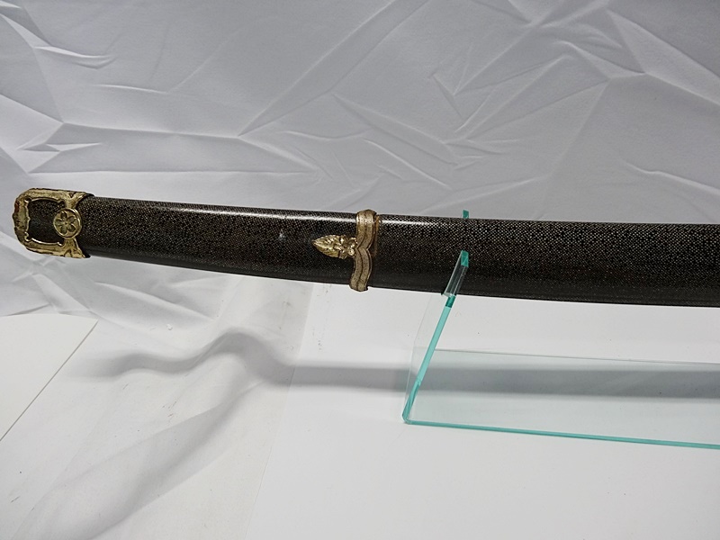 軍刀 旧日本軍 鮫皮鞘 柄 刀装具 竹光入り - エアガン買取スペースブキヤ