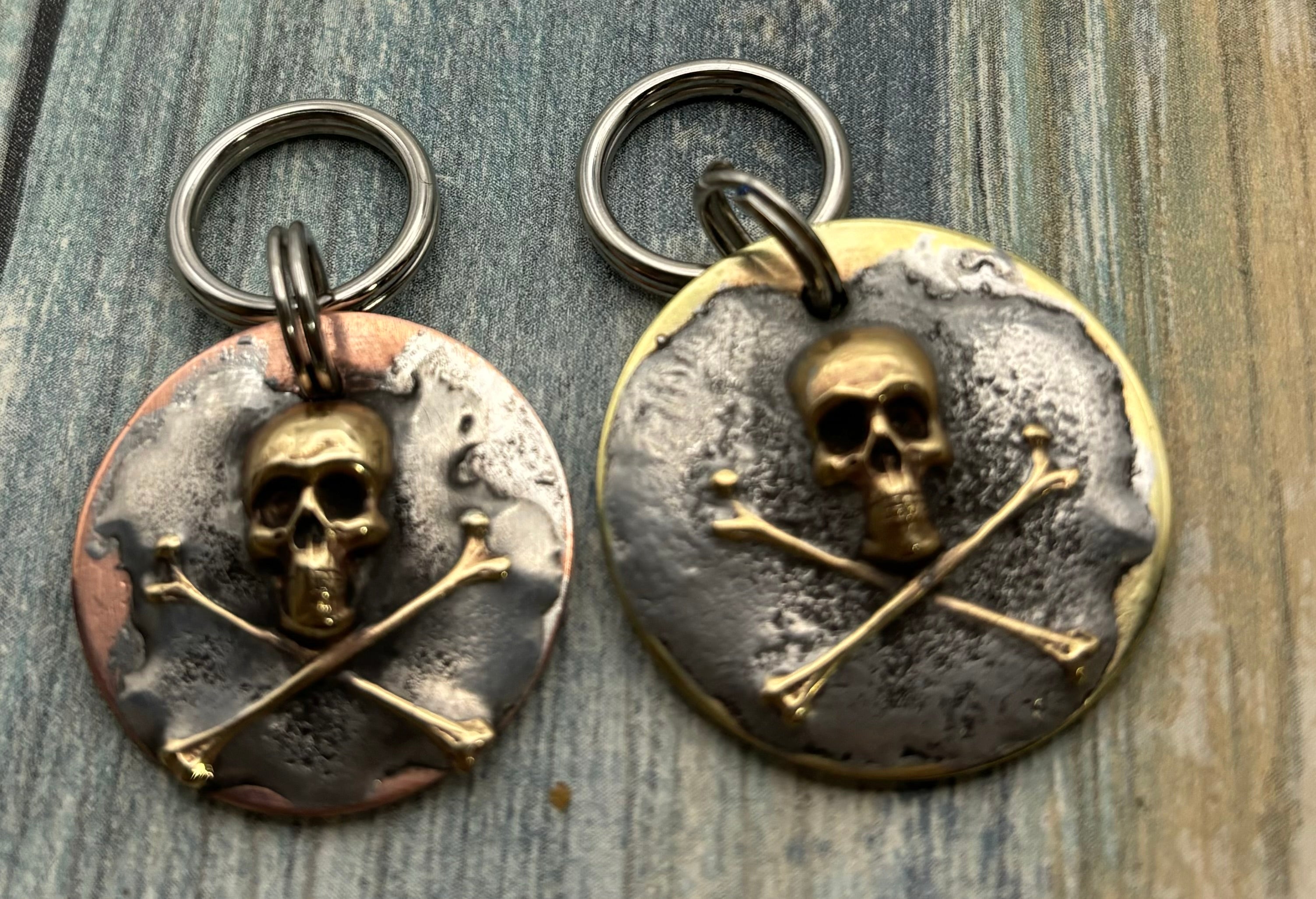 Skull and Crossbones | Pet ID Tag | Swanky Dog Boutique