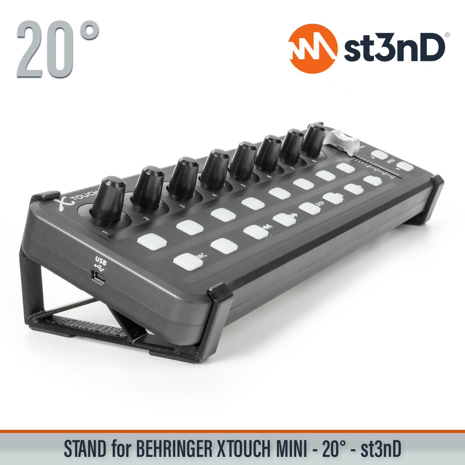 STAND for BEHRINGER X-TOUCH MINI - 20° - Synth Stand + Dust Cover