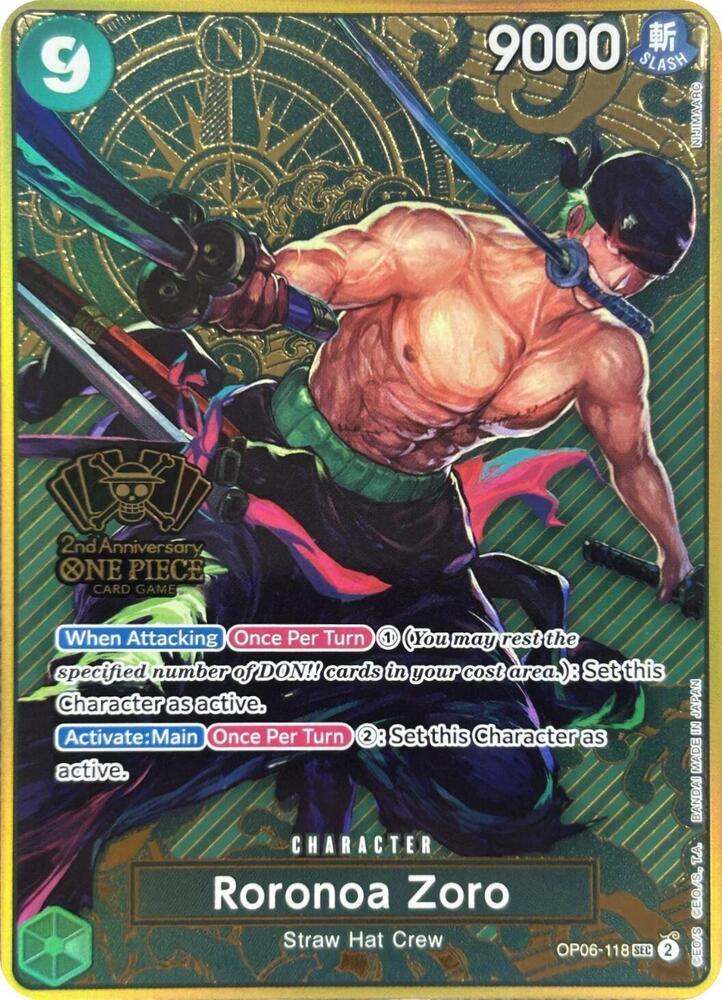 Roronoa Zoro [2nd Anniversary] OP06-118 Prices | One Piece Wings