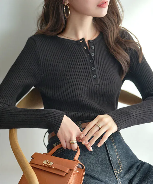 もっちりリブニットトップス [C6260] | 大好評につき送料無料