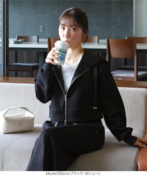 Yuumiさんコラボ ］ ダブルジップショートパーカー [C7224