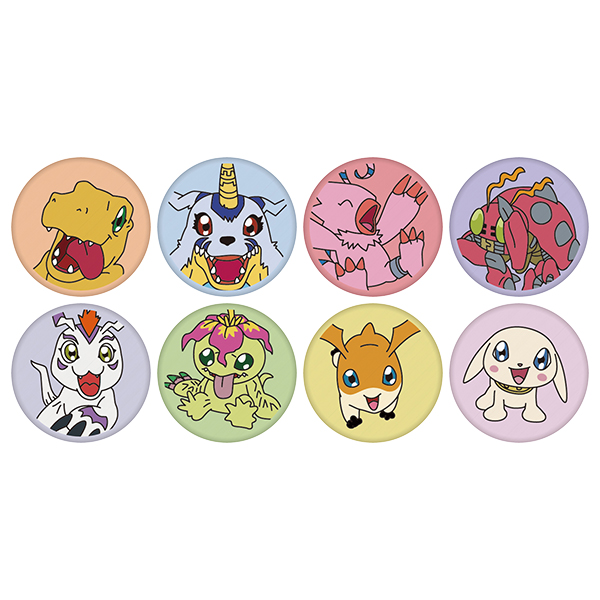 デジモンアドベンチャー】デジモン 刺繍缶バッジ（デジモン） 8種