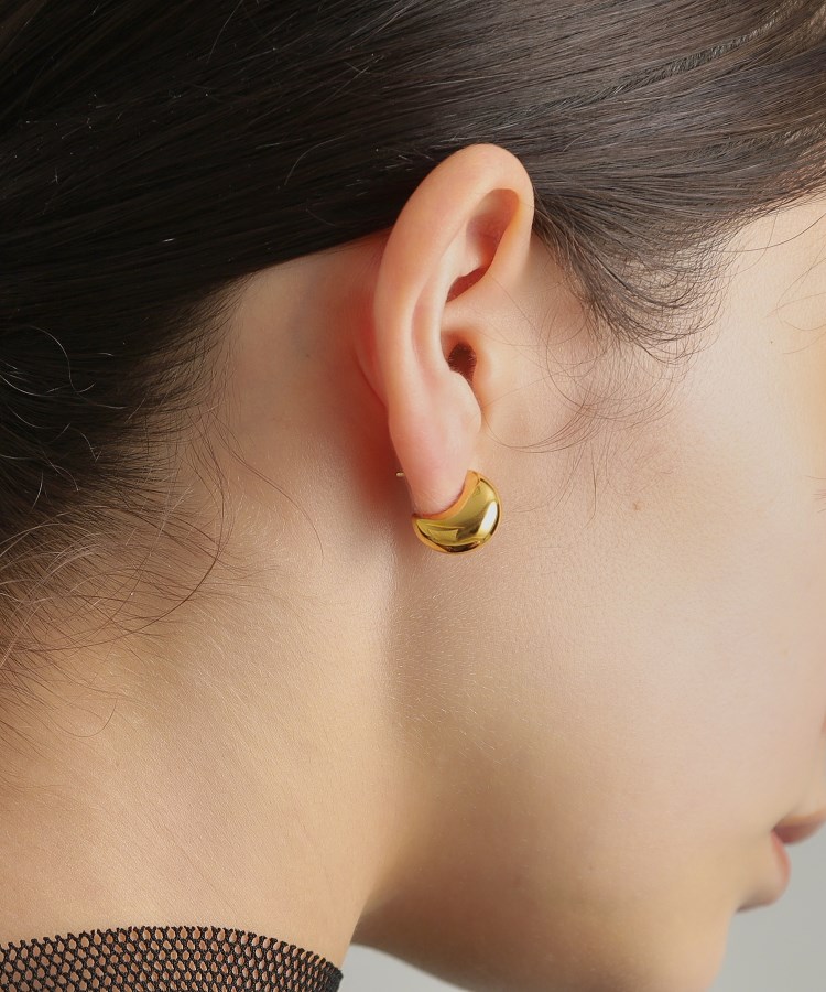 シルバー ホロウフープピアス ペアシェイプS GP（ピアス） | COCOSHNIK