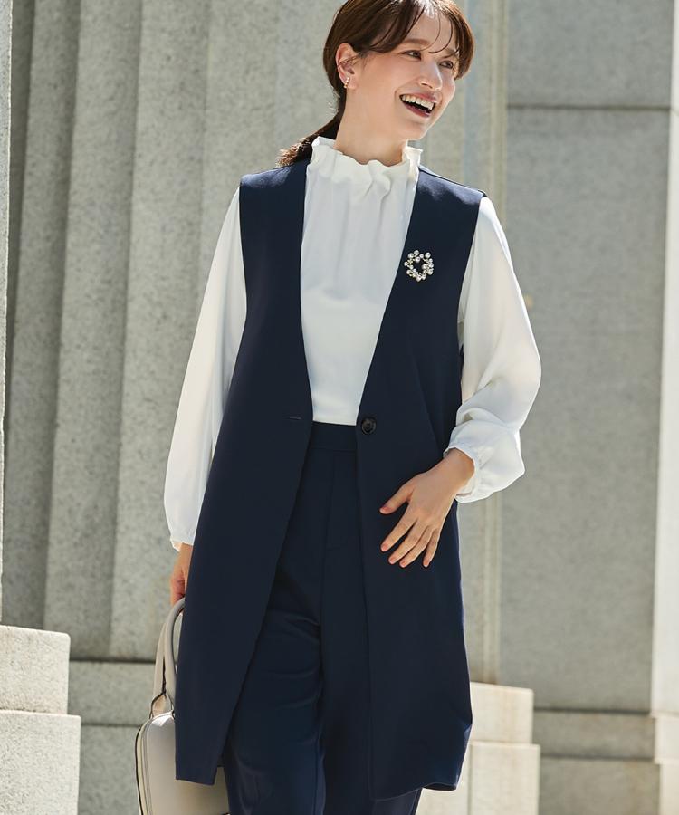 洗濯機可/セットアップ可/S-3L】きちんと楽に。カットジョーゼット