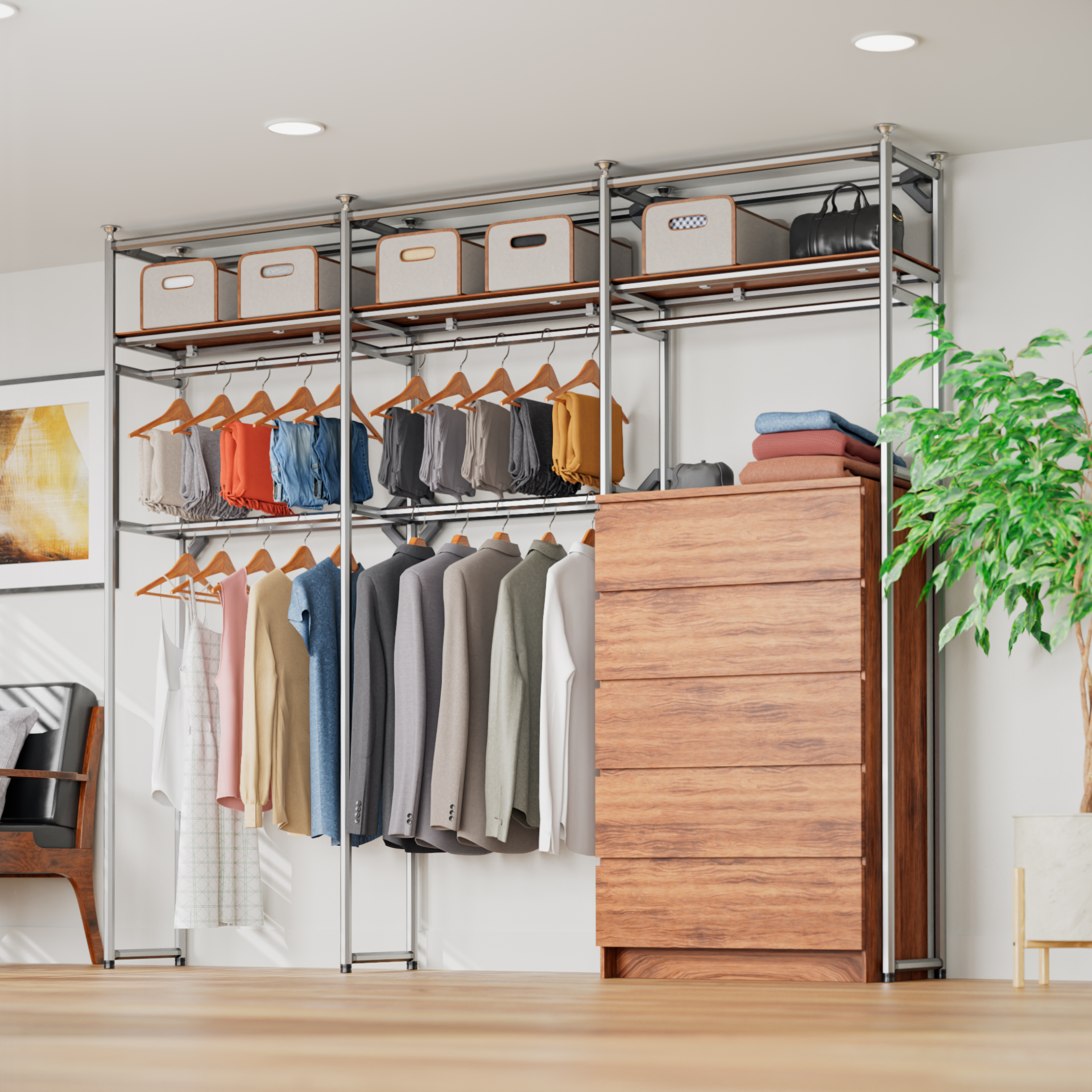 ハンガーラック付収納 | G-Fun Style | 製品事例集