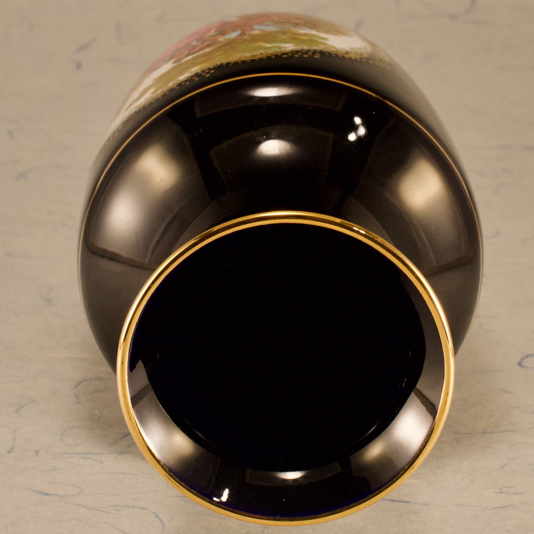 陶磁器 フランス リモージュ（Limoges） CASTEL 花瓶 22K（箱なし