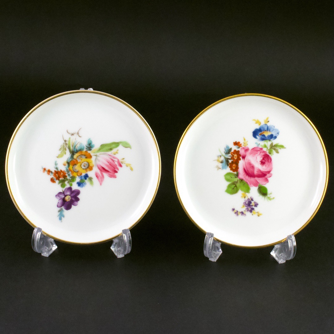 磁器 ドイツ カイザー（KAISER） ミニ絵皿 花絵 401KU 401K 100mm 2枚