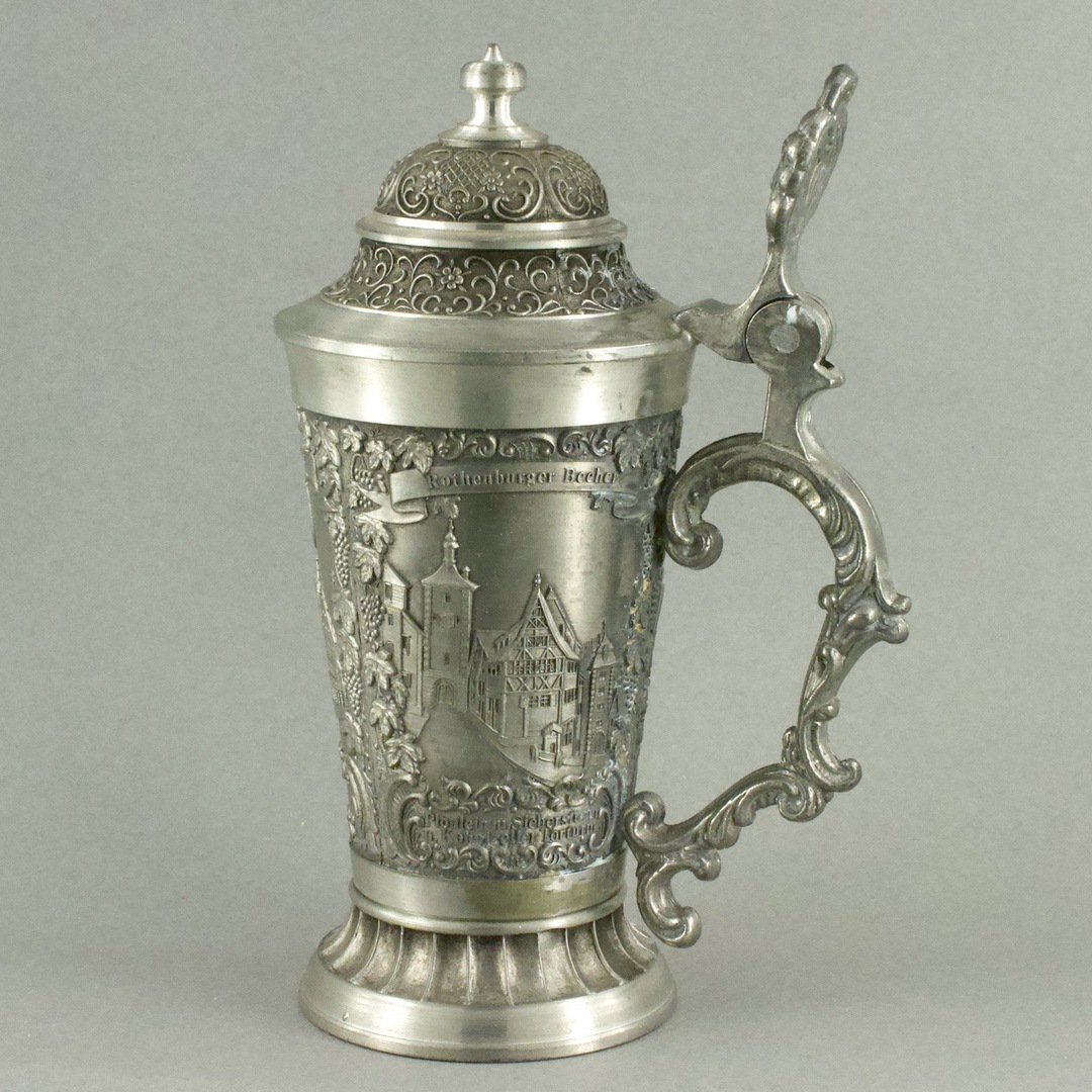 ドイツ（Zinn Becker） マグ 95%錫製 口部直径62mm、306g（約