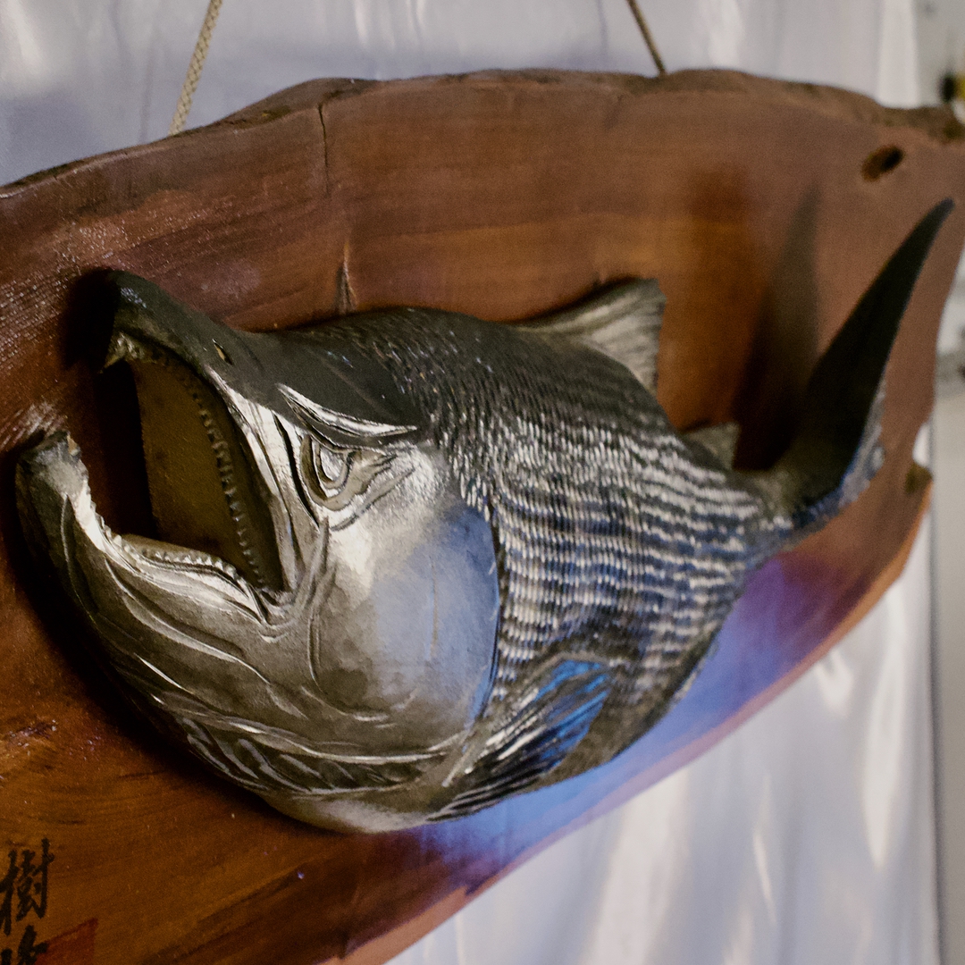 木彫り 鮭の壁掛け 樹峰作 鮭全長660mm - いずみ洋行のストアサイト 通販