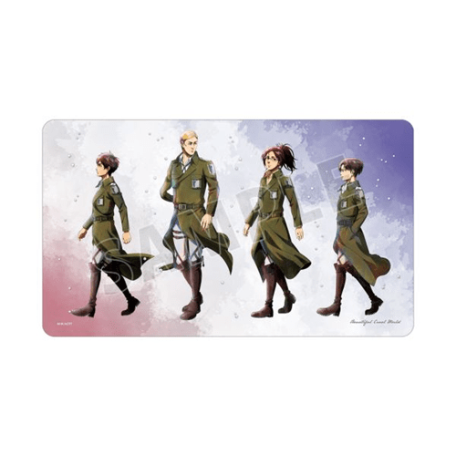 進撃の巨人 描き下ろし 集合 冬の歩みver. マルチデスクマット: グッズ