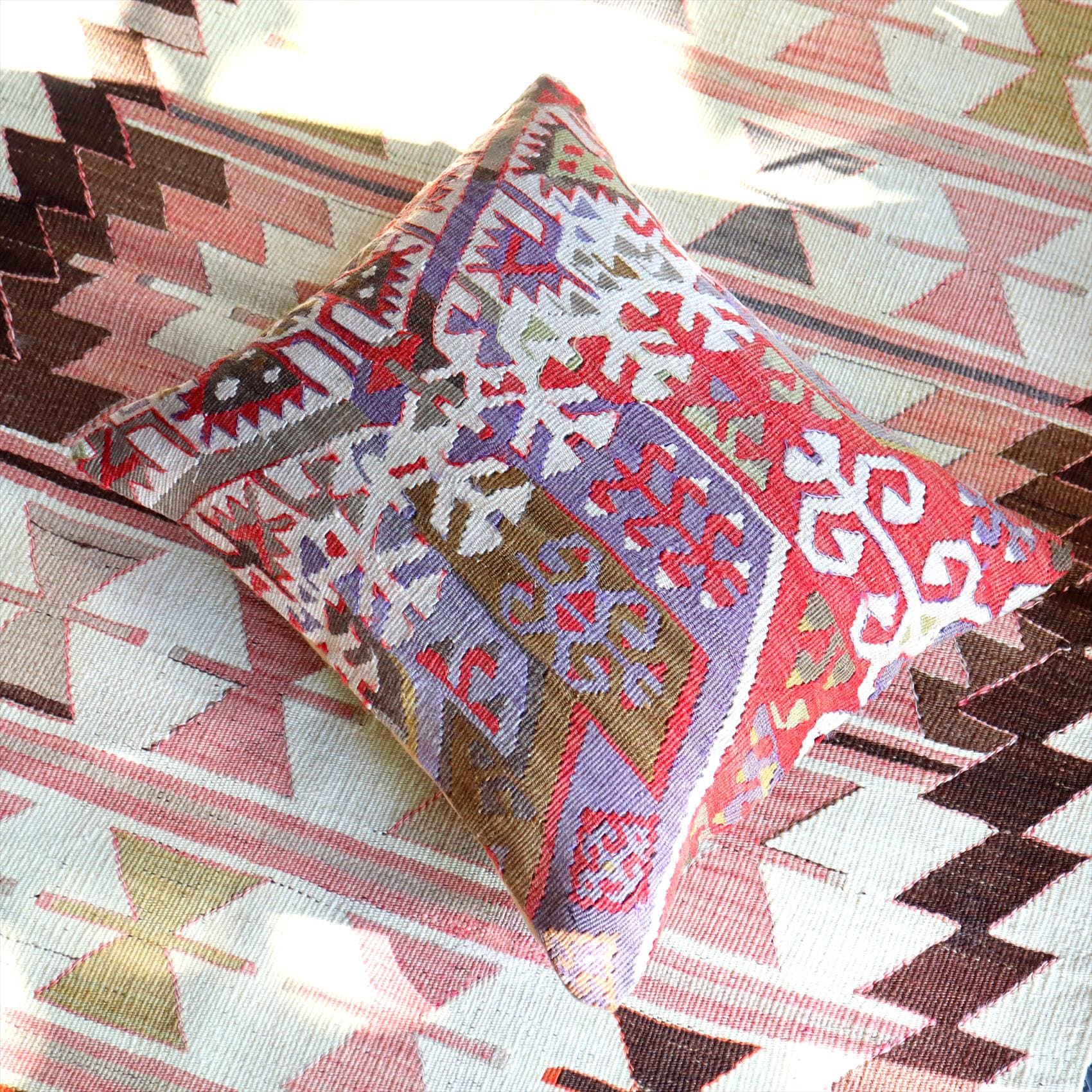 キリムスタイル / クッションカバー 50×40cmサイズ オールドキリム