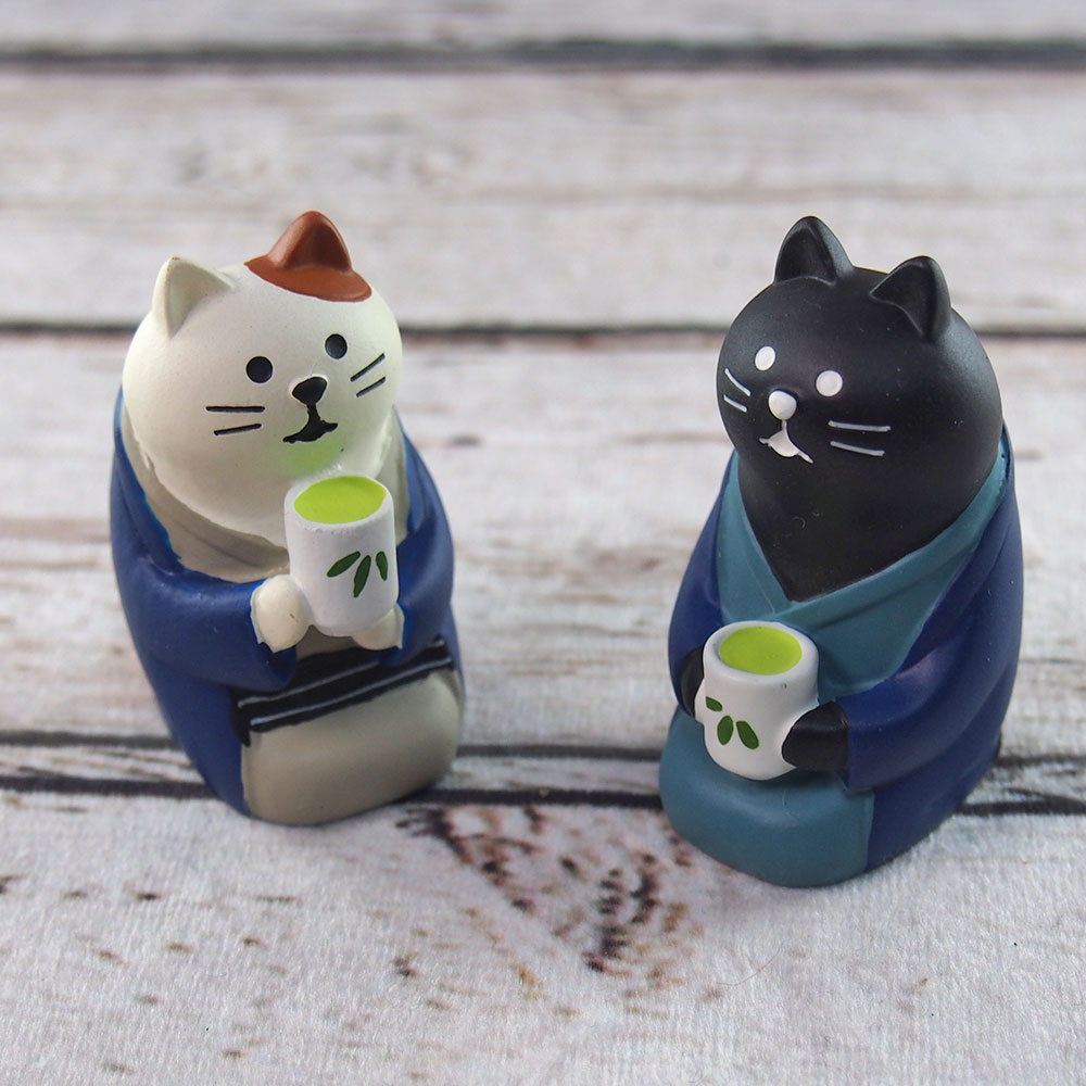 デコレ コンコンブル（concombre） 日本茶猫（黒猫/三毛猫） - 動物