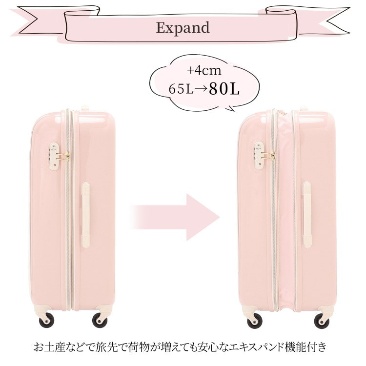 Jewelna Rose トロトゥール キャンディポケットスーツケース Lサイズ
