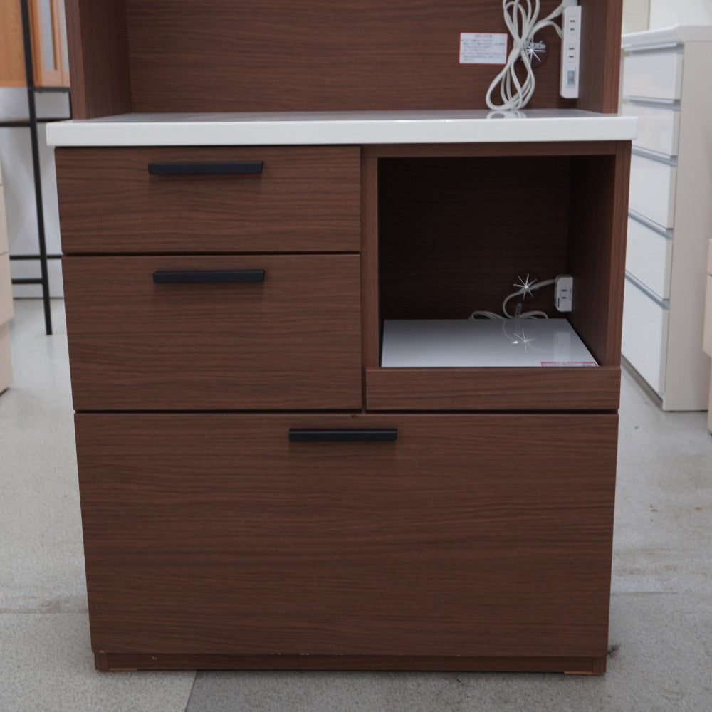 NITORI ニトリ 家具 キッチンボード ソレル80 80KB MBR ミドルブラウン