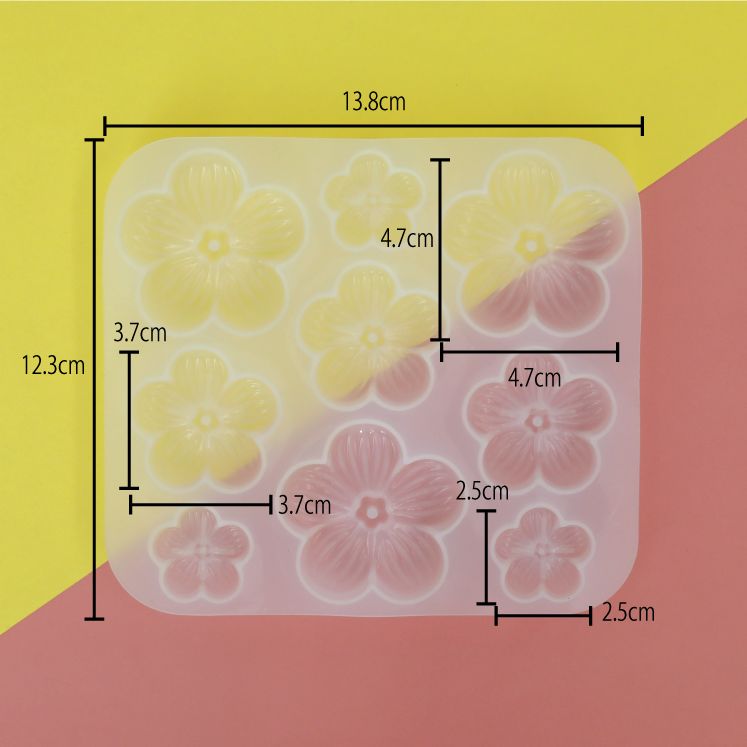 シリコンモールド 花 花びら 梅 立体 3サイズ | クロッチャショップ