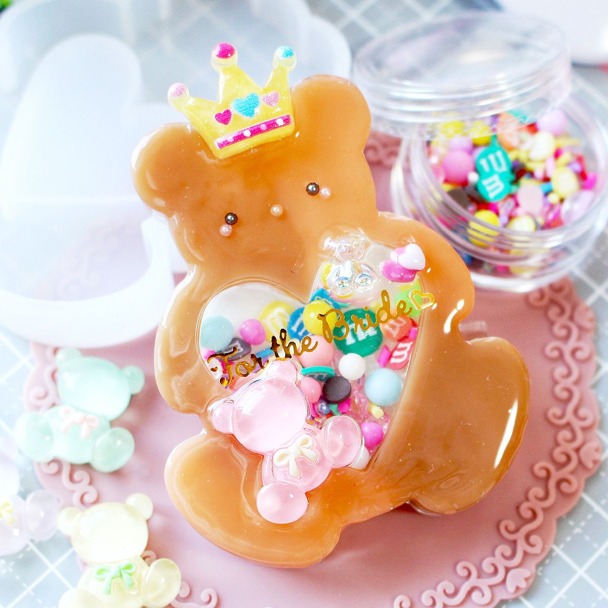 くまさんハート ベアー シャカシャカ シリコンモールド | クロッチャ