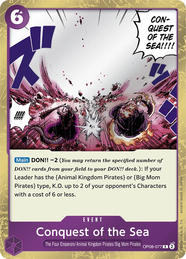 OP08-077 Conquest of the Sea One Piece Card Game Card | One Piece