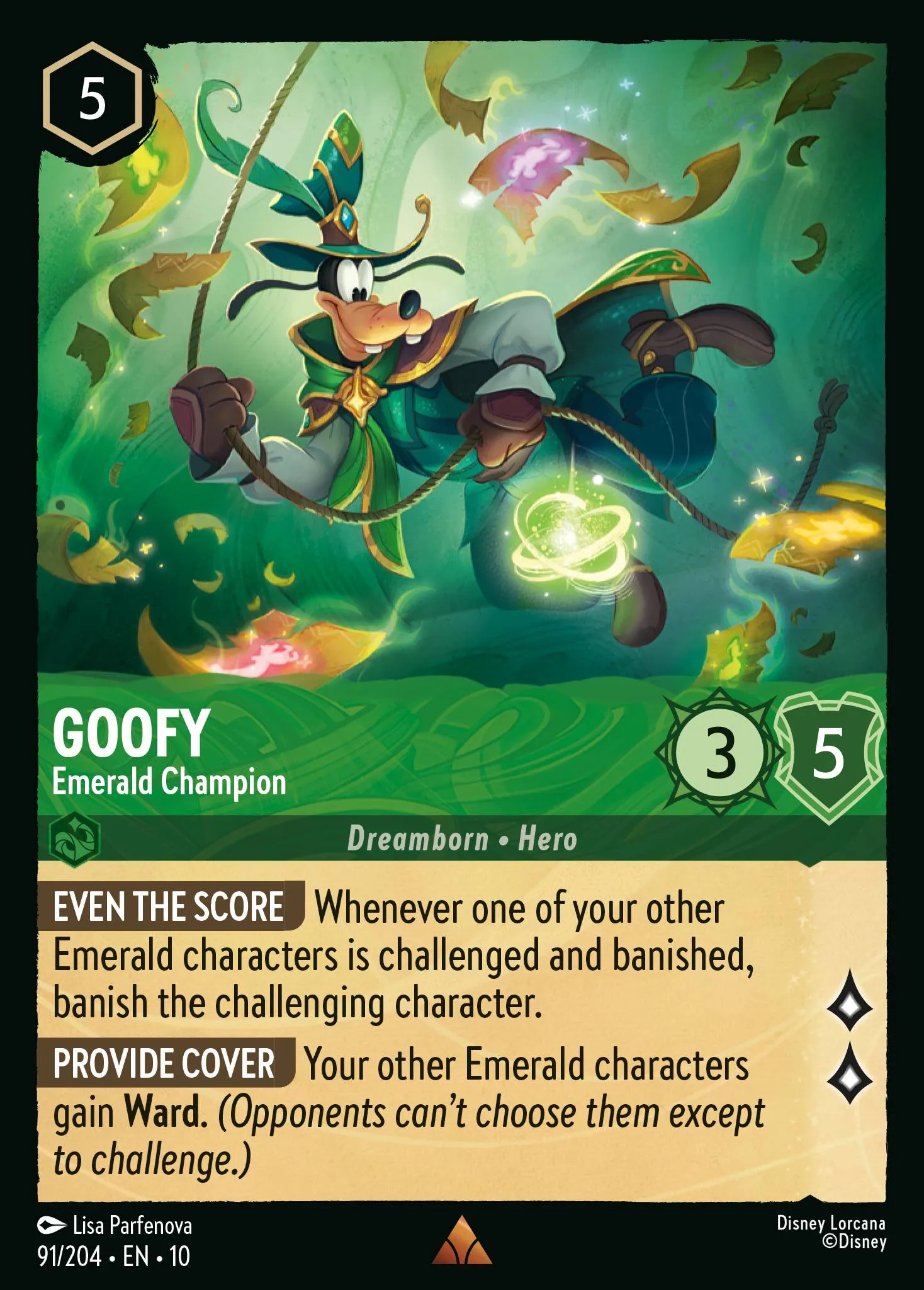 004-107 Goofy - Super Goof Lorcana Card | Disney Lorcana