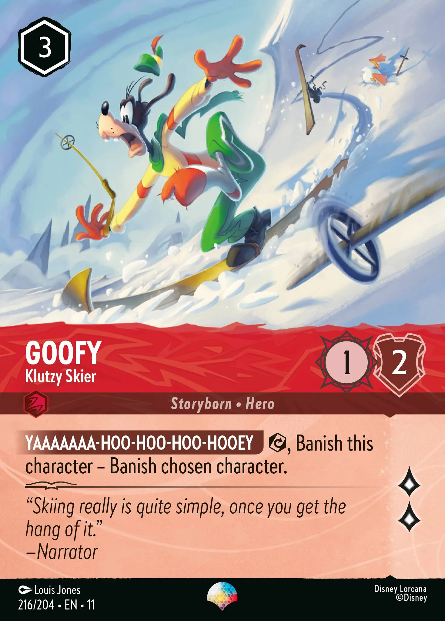 004-107 Goofy - Super Goof Lorcana Card | Disney Lorcana
