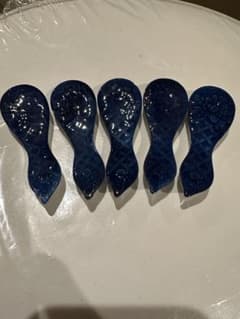 九谷焼箸置5個セットおまけボヘミアグラス付き