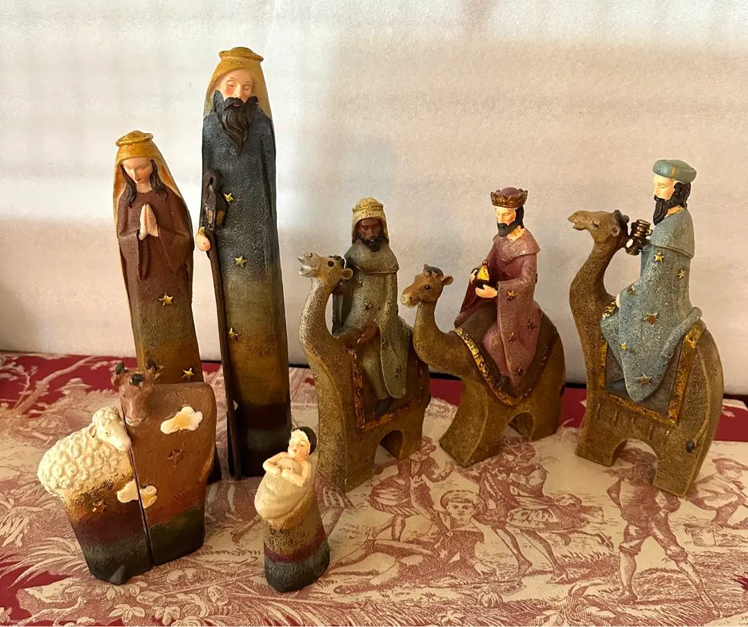 東方三博士の礼拝 ヴィンテージ ステンドグラス マギ キリスト 誕生