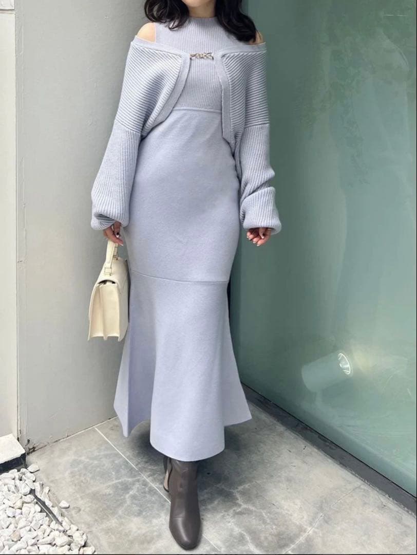 MERCURYDUO チェーンボレロセットニットマーメイドワンピース